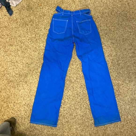Zara blue cutout jeans size 6 - Picture 3 of 4